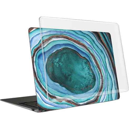 Turquoise Watercolor Geode MacBook Air 15in (2023-2025) Case plus Skin